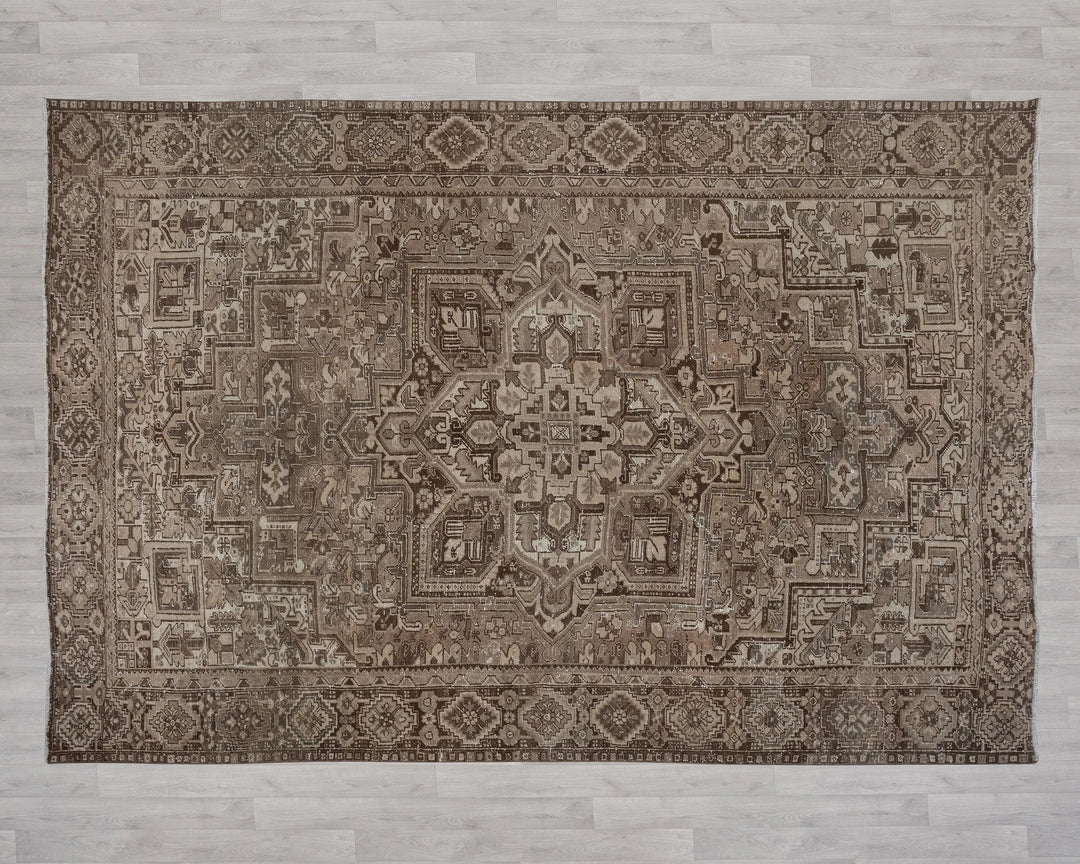 Multicolor Turkish Vintage Rug 5' x 12' Hand-Knotted | No. VR22542