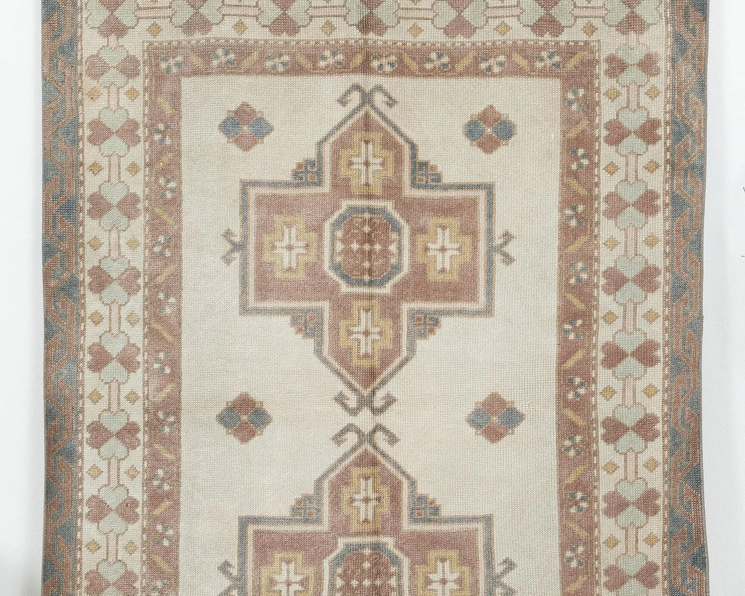 Multicolor Turkish Oushak Rug 4' 1" x 5' 7" Hand-Knotted | No. VR22665