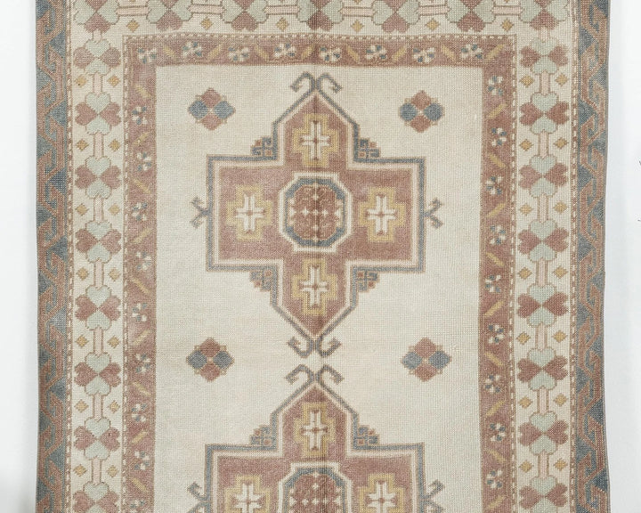 Multicolor Turkish Oushak Rug 4' 1" x 5' 7" Hand-Knotted | No. VR22665