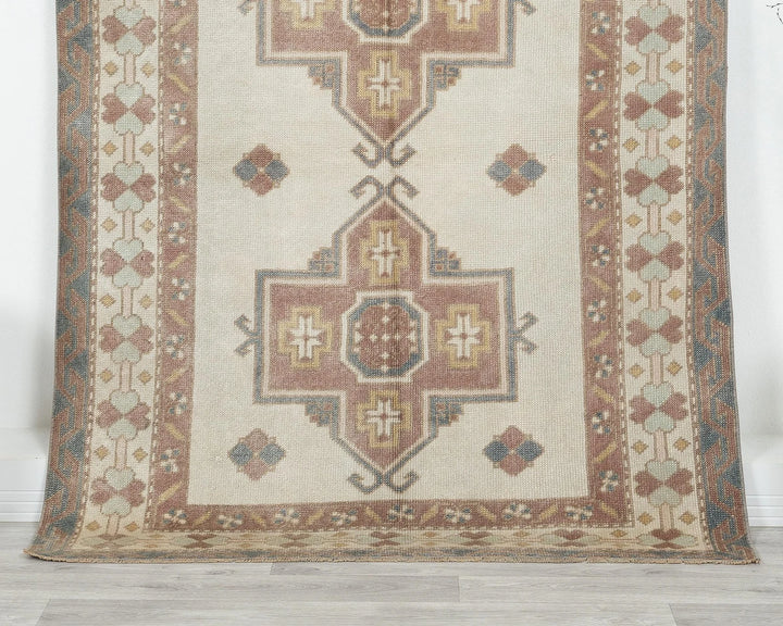 Multicolor Turkish Oushak Rug 4' 1" x 5' 7" Hand-Knotted | No. VR22665