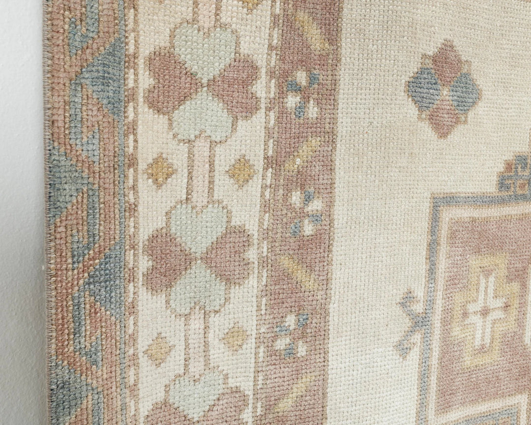 Multicolor Turkish Oushak Rug 4' 1" x 5' 7" Hand-Knotted | No. VR22665