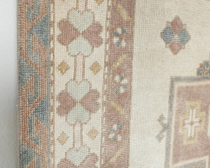 Multicolor Turkish Oushak Rug 4' 1" x 5' 7" Hand-Knotted | No. VR22665