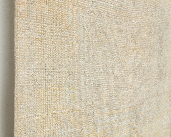 Multicolor Turkish Oushak Rug 3' 1" x 11' 6" Hand-Knotted close-up
