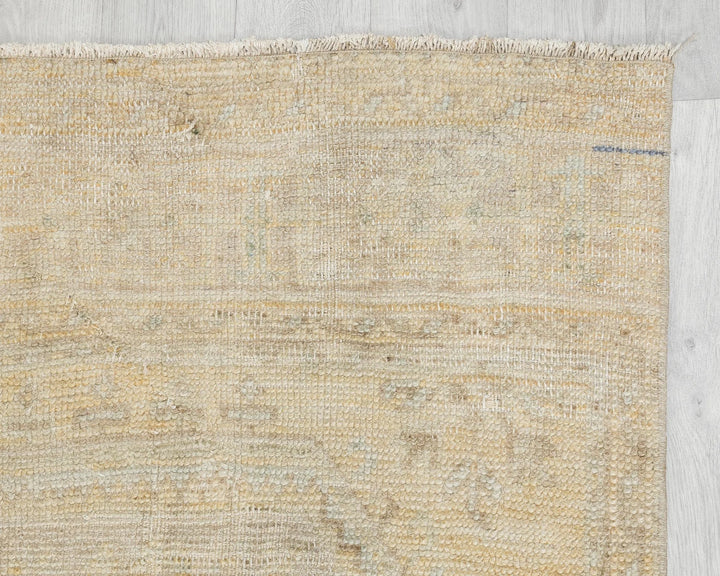 Multicolor Turkish Oushak Rug 3' 1" x 11' 6" Hand-Knotted pattern