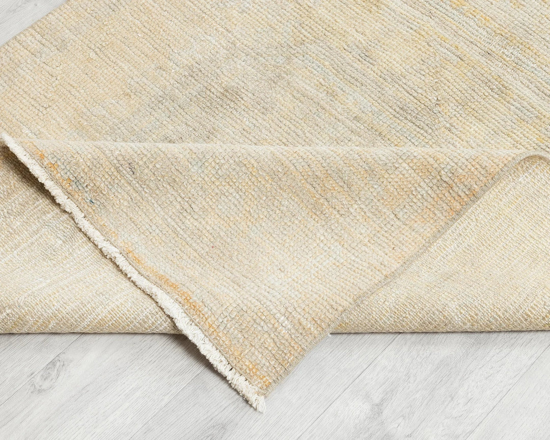 Multicolor Turkish Oushak Rug 3' 1" x 11' 6" Hand-Knotted field