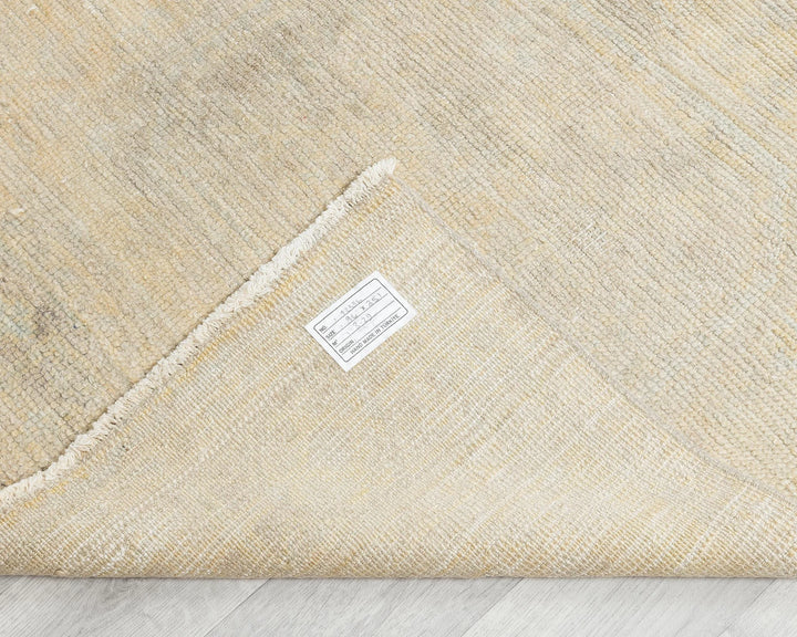 Multicolor Turkish Oushak Rug 3' 1" x 11' 6" Hand-Knotted texture