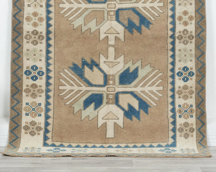 Multicolor Turkish Oushak Rug 3' 7" x 4' 10" Hand-Knotted | No. VR22703