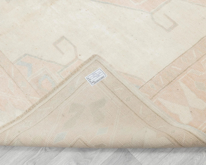 Beige Turkish Oushak Rug 7' 1" x 5' 10" Hand-Knotted | No. VR22774