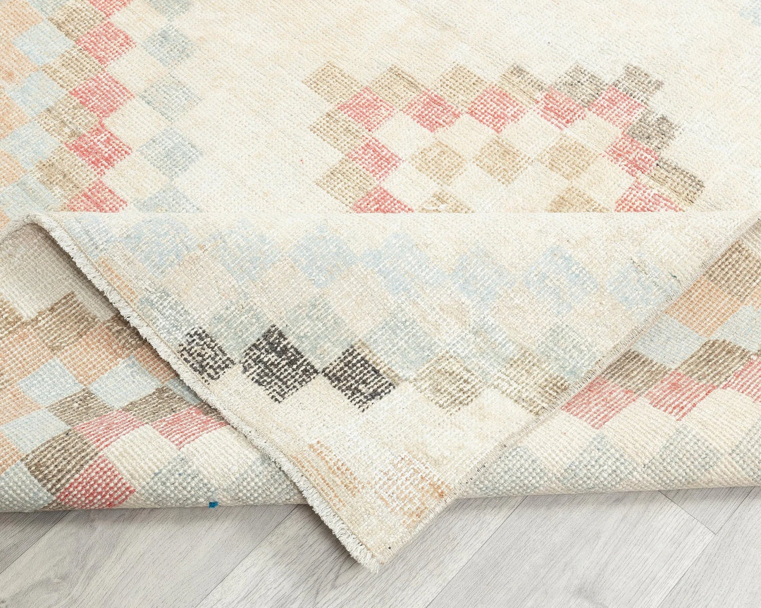 Multicolor Turkish Oushak Rug 3' 6" x 5' 7" Hand-Knotted | No. VR22825