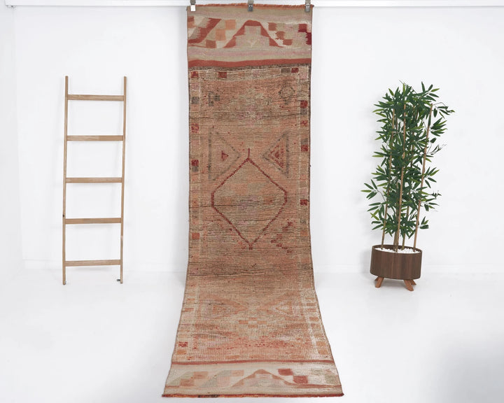 Multicolor Turkish Oushak Rug 2'11" x 11'6" Hand-Knotted | No. VR22970