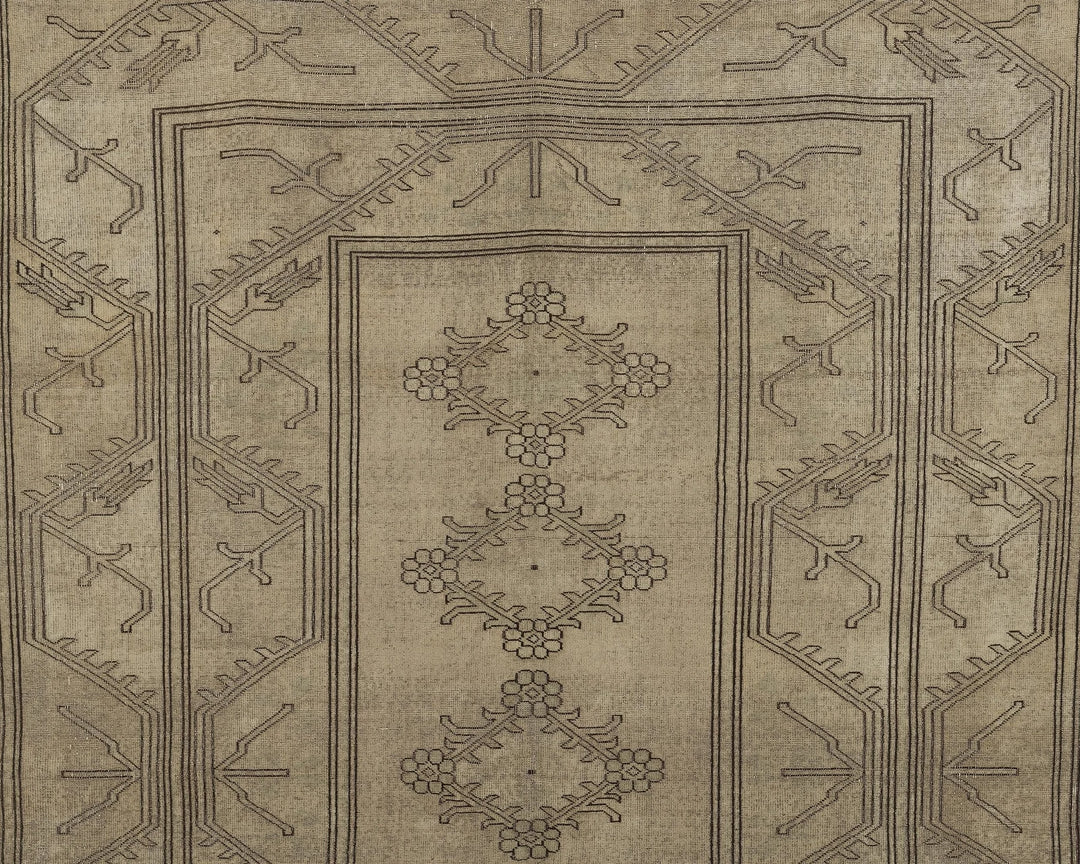 Multicolor Turkish Oushak Rug 6'7" x 9'8" Hand-Knotted | No. VR23079