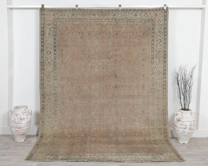 Multicolor Turkish Oushak Rug 6'8" x 9'3" Hand-Knotted | No. VR23294