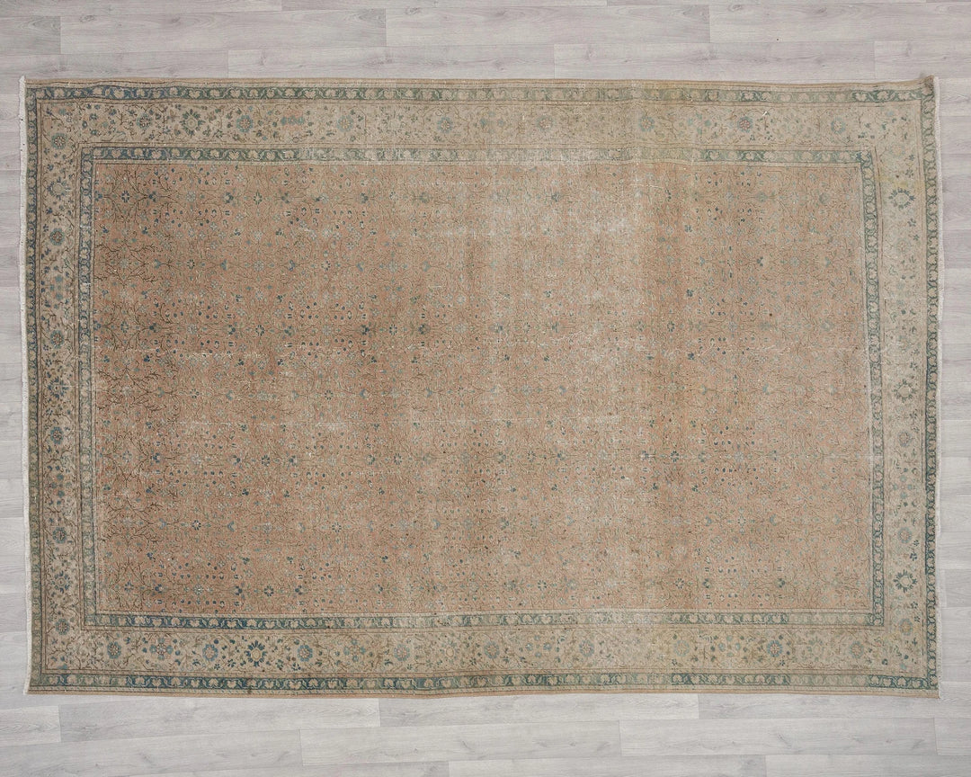 Multicolor Turkish Oushak Rug 6'8" x 9'3" Hand-Knotted | No. VR23294