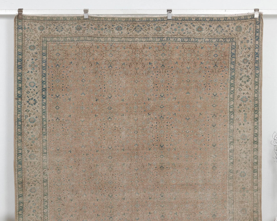 Multicolor Turkish Oushak Rug 6'8" x 9'3" Hand-Knotted | No. VR23294