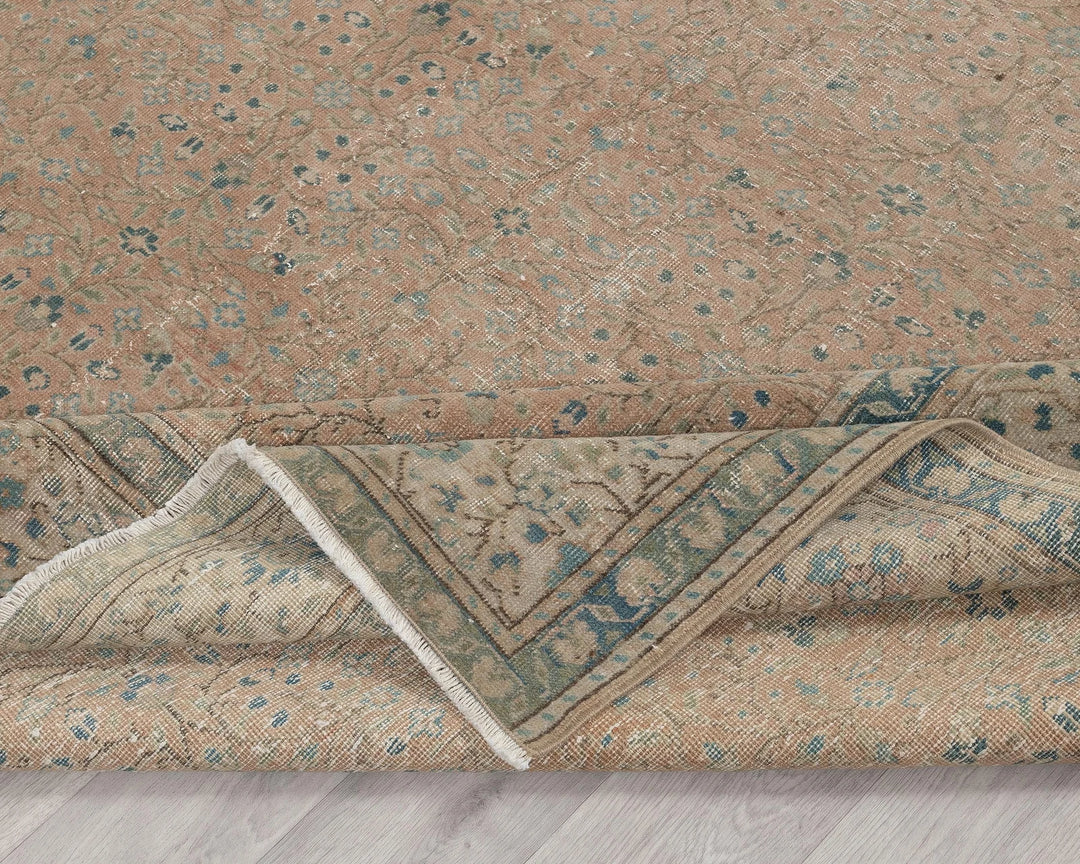 Multicolor Turkish Oushak Rug 6'8" x 9'3" Hand-Knotted | No. VR23294