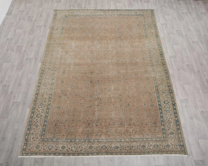Multicolor Turkish Oushak Rug 6'8" x 9'3" Hand-Knotted | No. VR23294