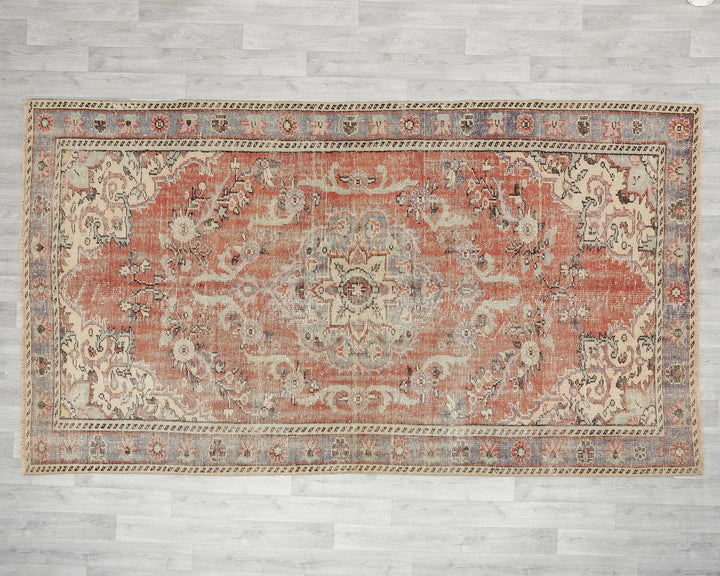 Multicolor Turkish Oushak Rug 5'10" x 10' Hand-Knotted | No. VR23304