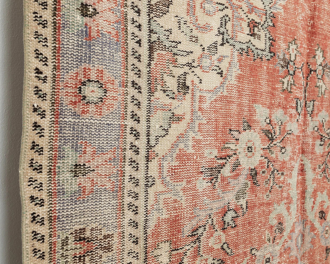 Multicolor Turkish Oushak Rug 5'10" x 10' Hand-Knotted | No. VR23304