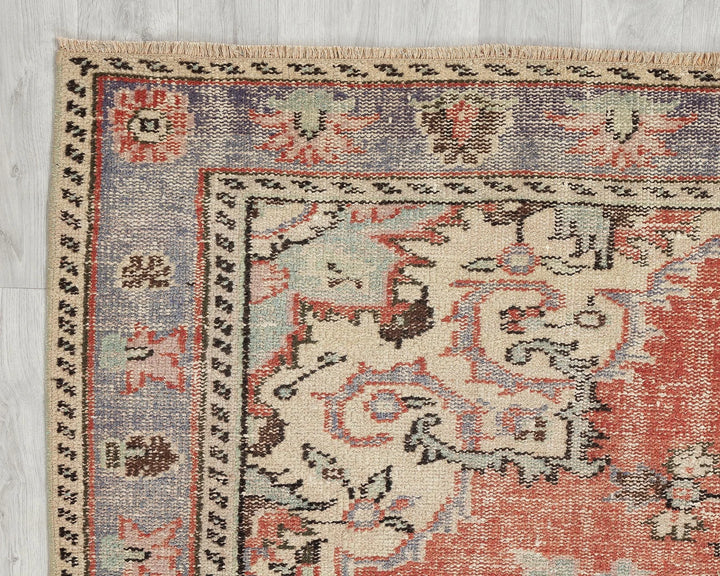 Multicolor Turkish Oushak Rug 5'10" x 10' Hand-Knotted | No. VR23304