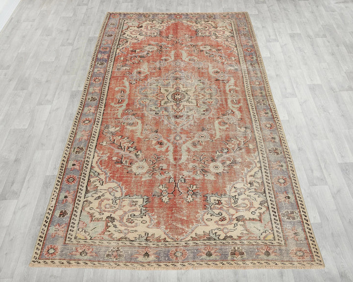 Multicolor Turkish Oushak Rug 5'10" x 10' Hand-Knotted | No. VR23304