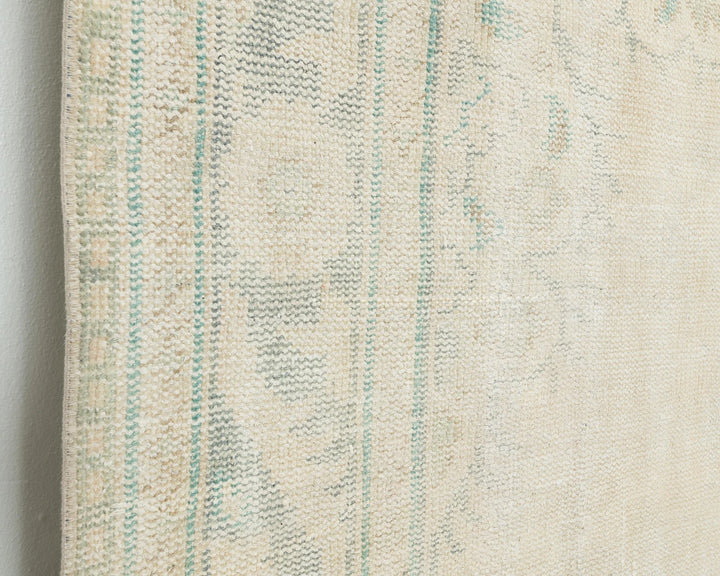 Beige Turkish Oushak Rug 6'2" x 9'4" Hand-Knotted | No. VR23353