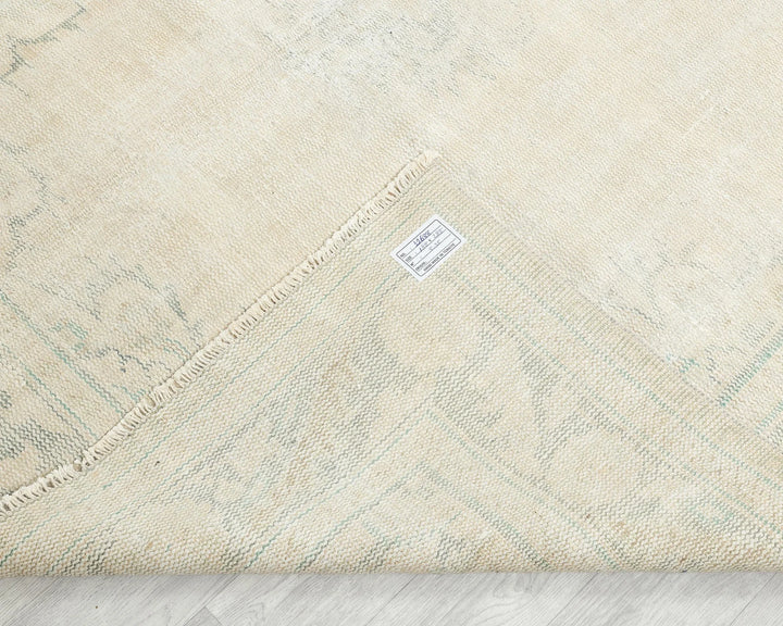 Beige Turkish Oushak Rug 6'2" x 9'4" Hand-Knotted | No. VR23353