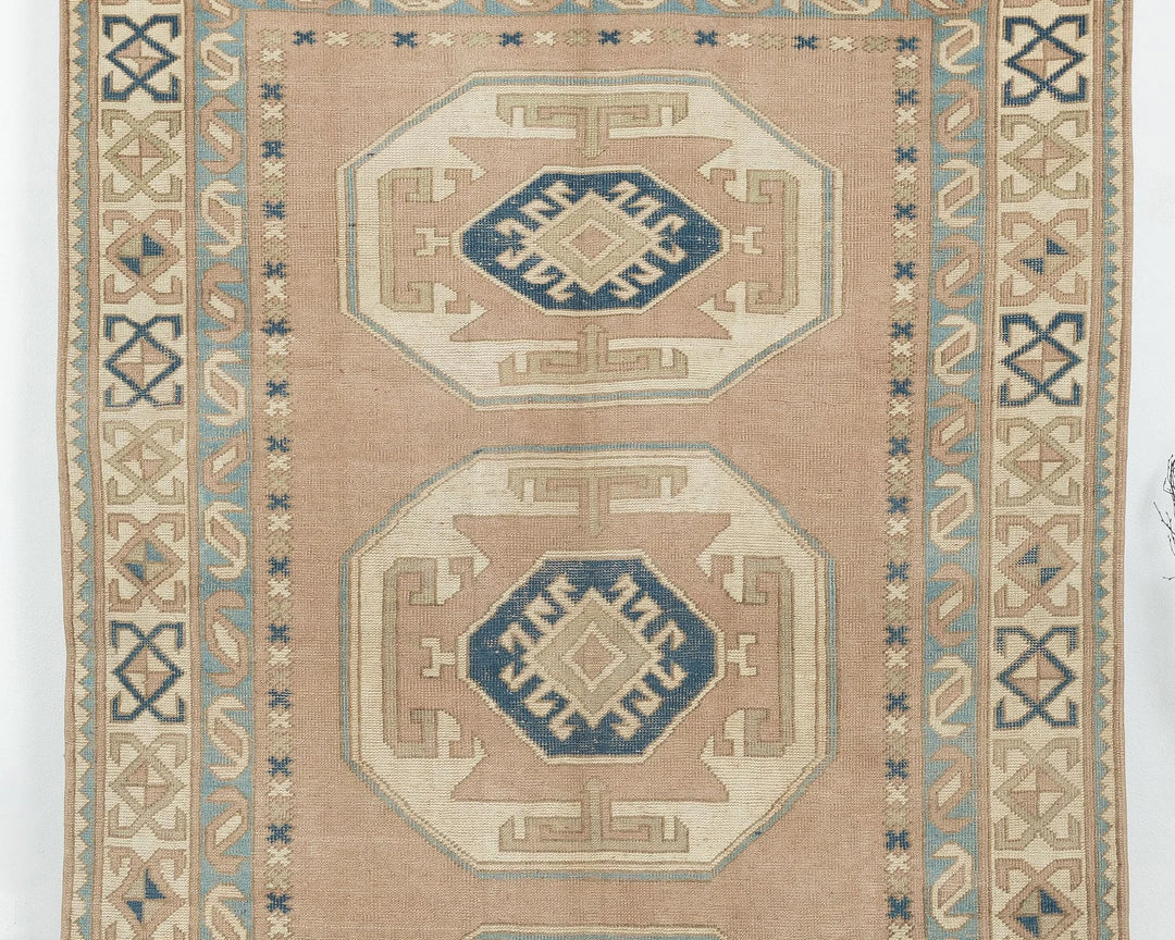 Multicolor Turkish Oushak Rug 5'6" x 7'11" Hand-Knotted | No. VR23383