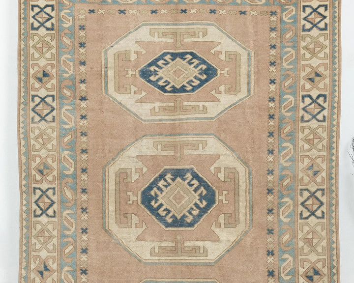 Multicolor Turkish Oushak Rug 5'6" x 7'11" Hand-Knotted | No. VR23383