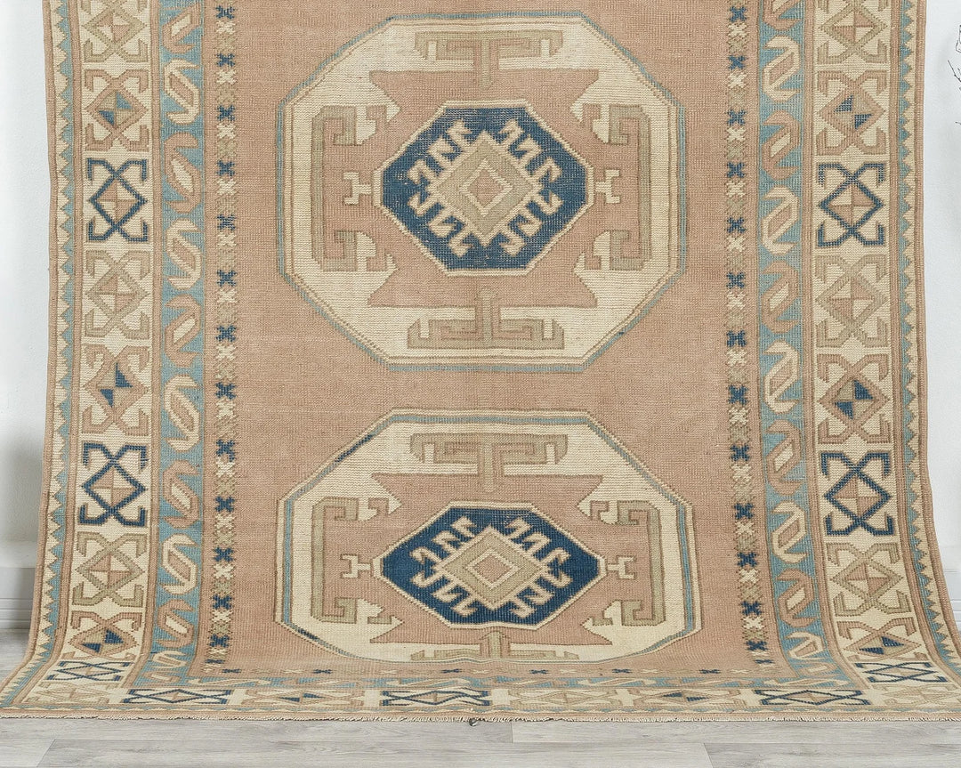 Multicolor Turkish Oushak Rug 5'6" x 7'11" Hand-Knotted | No. VR23383