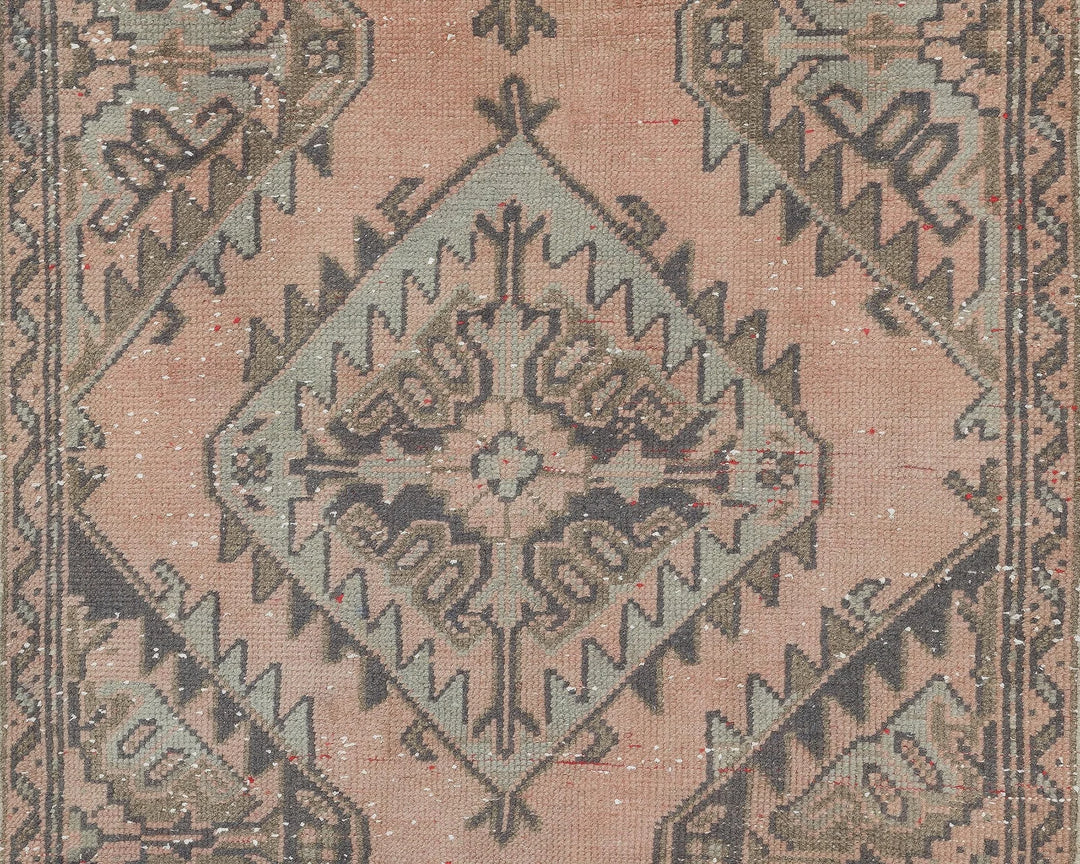 Multicolor Turkish Oushak Rug 3'2" x 11'6" Hand-Knotted | No. VR23507