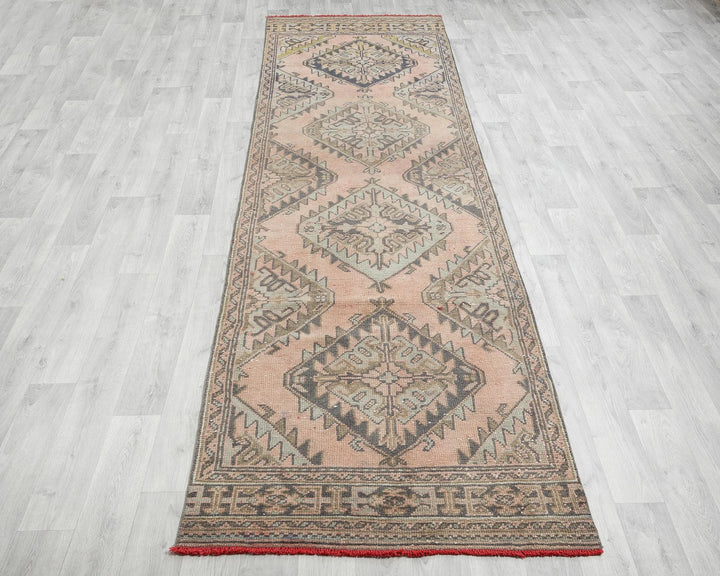 Multicolor Turkish Oushak Rug 3'2" x 11'6" Hand-Knotted | No. VR23507