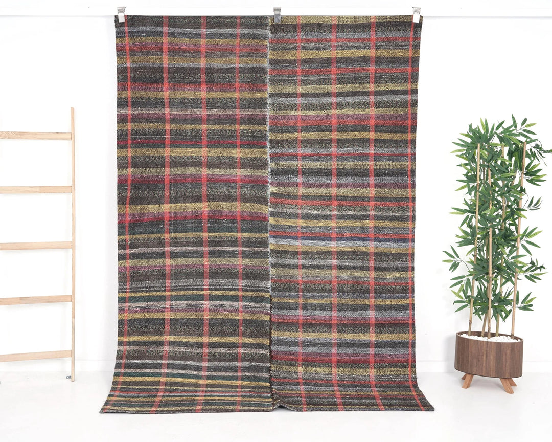 Multicolor Turkish Kilim Rug 7' 9" x 5' 3" Flat-Weave | No. VR23589