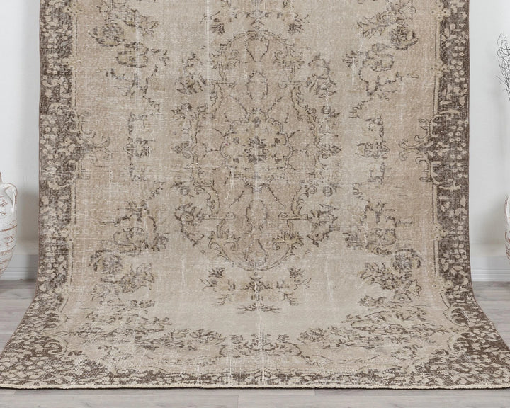 Multicolor Turkish Oushak Rug 6'1" x 9'6" Hand-Knotted | No. VR23659