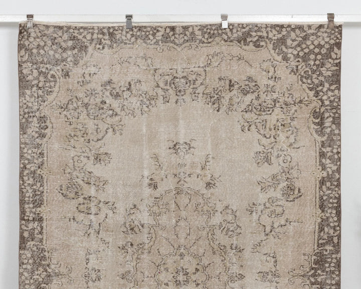 Multicolor Turkish Oushak Rug 6'1" x 9'6" Hand-Knotted | No. VR23659