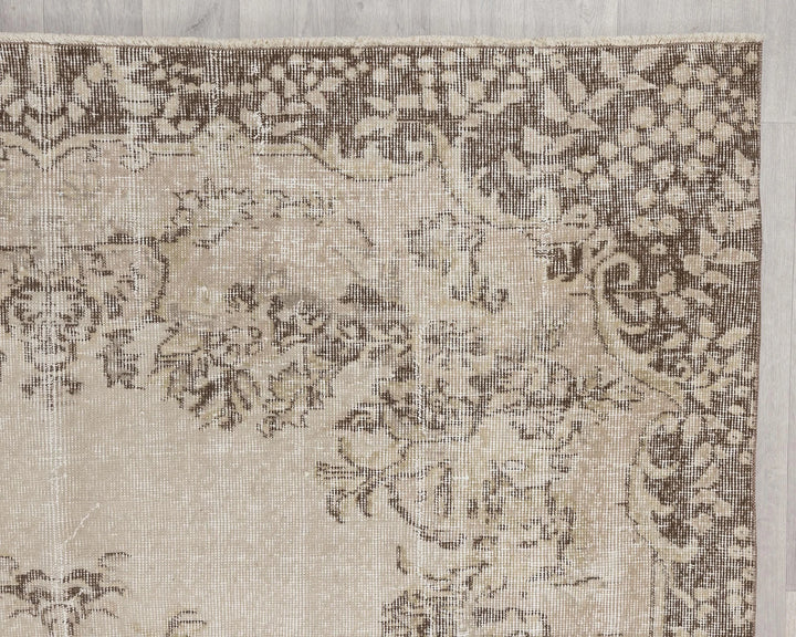 Multicolor Turkish Oushak Rug 6'1" x 9'6" Hand-Knotted | No. VR23659