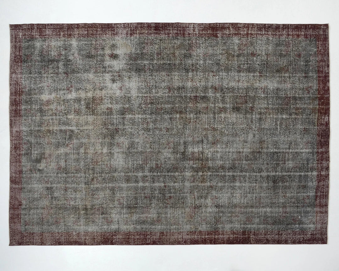 Gray Turkish Oushak Rug 7' 11" x 11' Hand-Knotted | No. VR23761