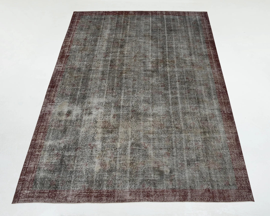 Gray Turkish Oushak Rug 7' 11" x 11' Hand-Knotted | No. VR23761