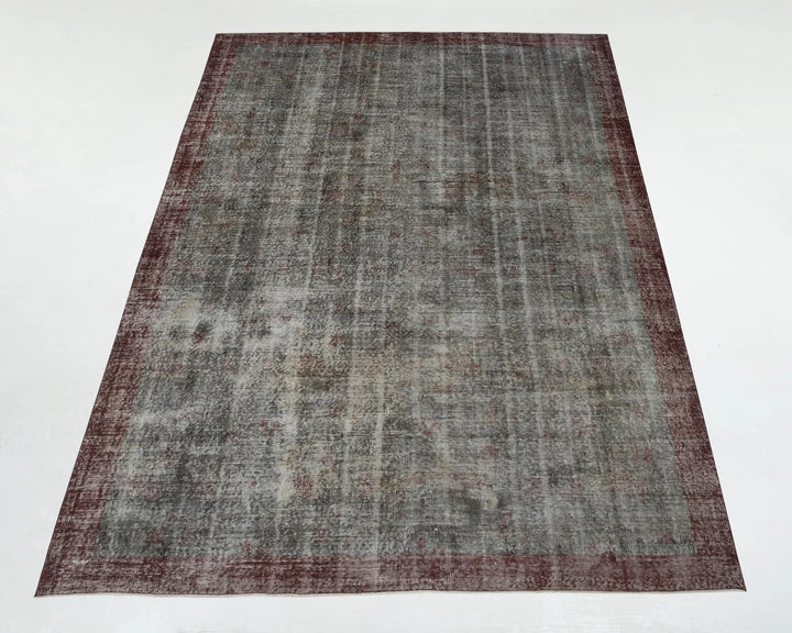 Gray Turkish Oushak Rug 7' 11" x 11' Hand-Knotted | No. VR23761