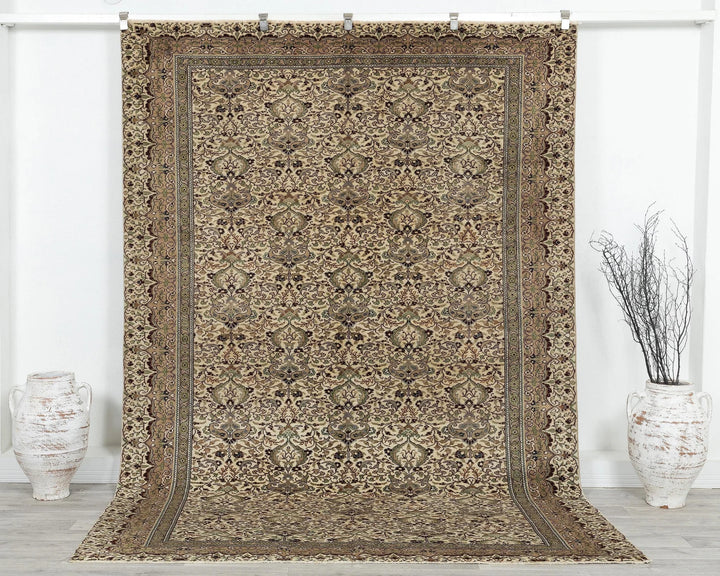 Multicolor Turkish Oushak Rug 0'7" x 0'10" Hand-Knotted | No. VR23811