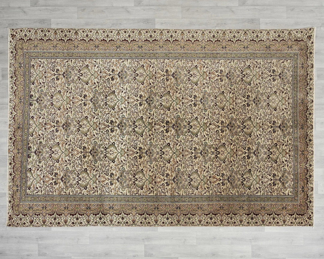 Multicolor Turkish Oushak Rug 0'7" x 0'10" Hand-Knotted | No. VR23811