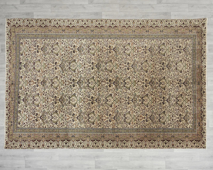 Multicolor Turkish Oushak Rug 0'7" x 0'10" Hand-Knotted | No. VR23811