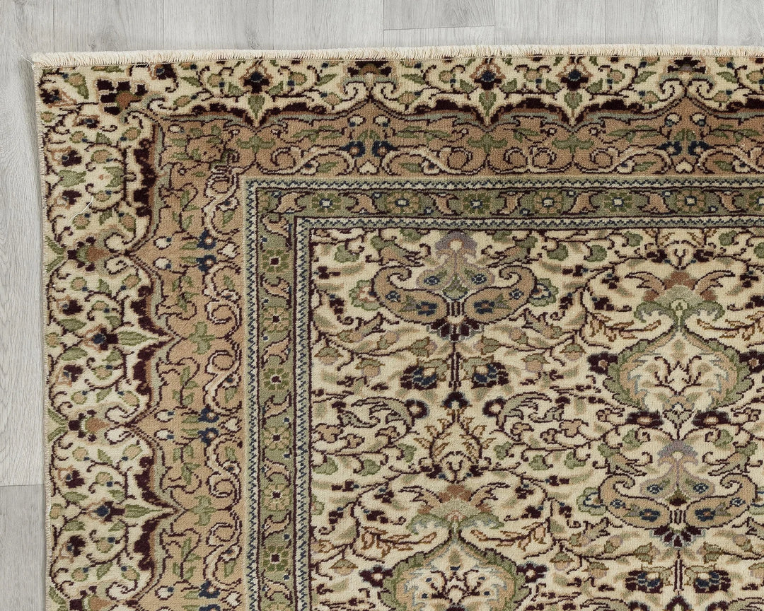 Multicolor Turkish Oushak Rug 0'7" x 0'10" Hand-Knotted | No. VR23811