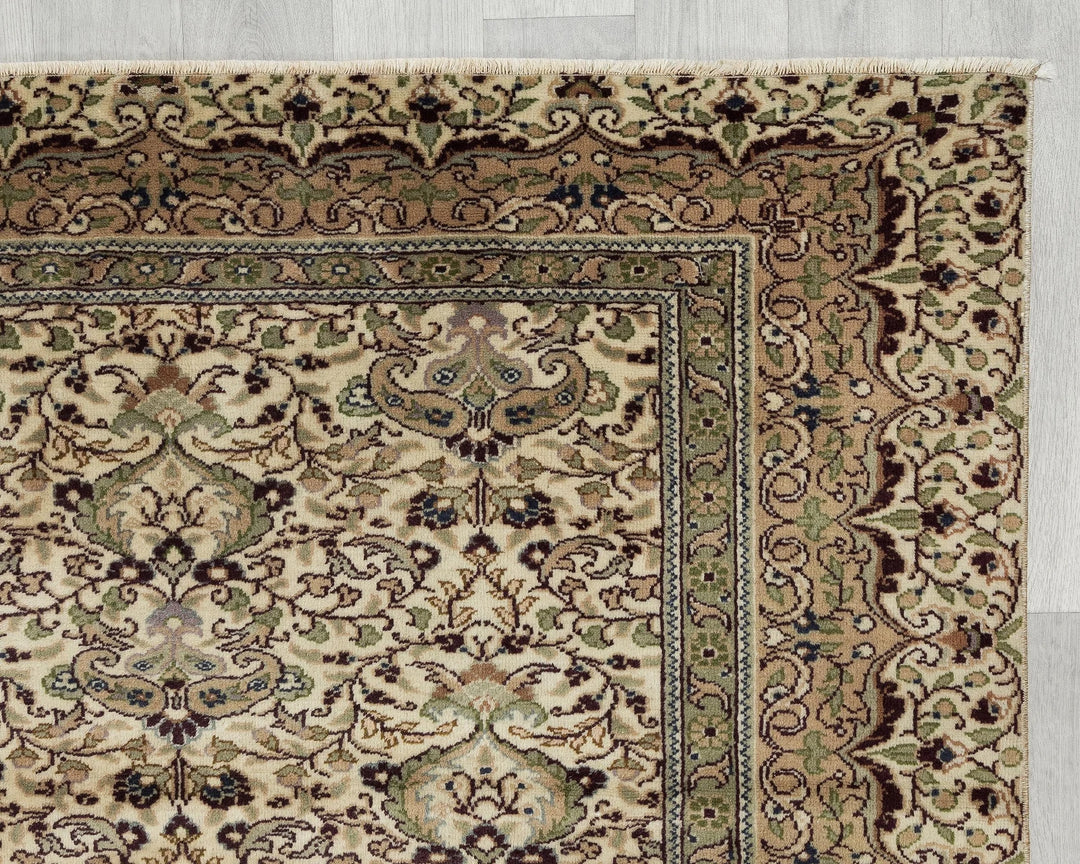 Multicolor Turkish Oushak Rug 0'7" x 0'10" Hand-Knotted | No. VR23811