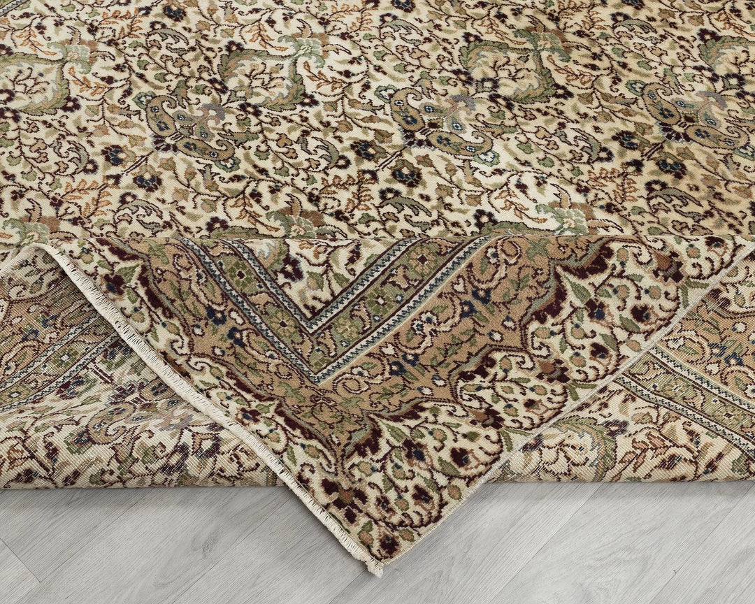 Multicolor Turkish Oushak Rug 0'7" x 0'10" Hand-Knotted | No. VR23811