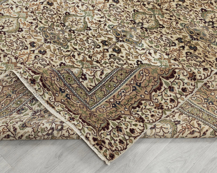 Multicolor Turkish Oushak Rug 0'7" x 0'10" Hand-Knotted | No. VR23811