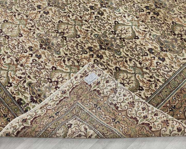 Multicolor Turkish Oushak Rug 0'7" x 0'10" Hand-Knotted | No. VR23811