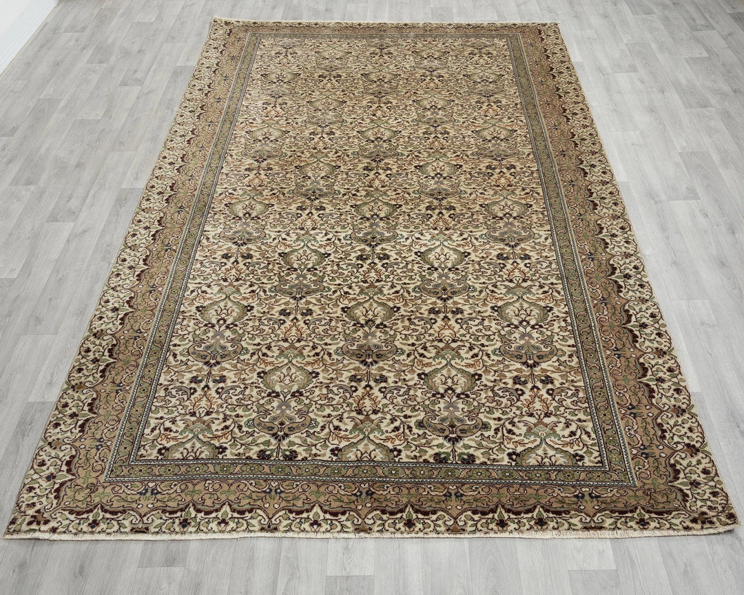 Multicolor Turkish Oushak Rug 0'7" x 0'10" Hand-Knotted | No. VR23811