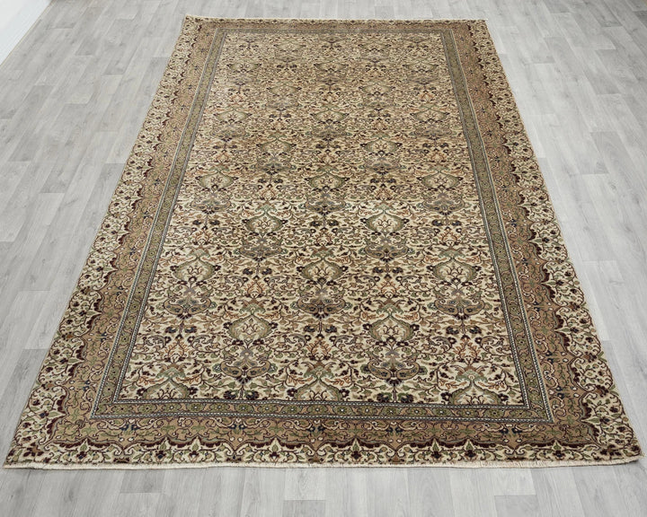 Multicolor Turkish Oushak Rug 0'7" x 0'10" Hand-Knotted | No. VR23811