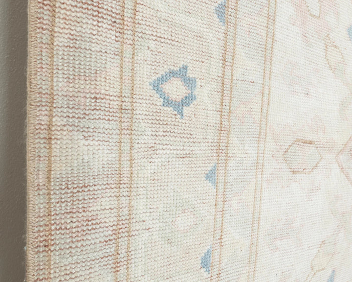 Beige Turkish Oushak Rug 8' 2" x 4' 9" Hand-Knotted | No. VR23822
