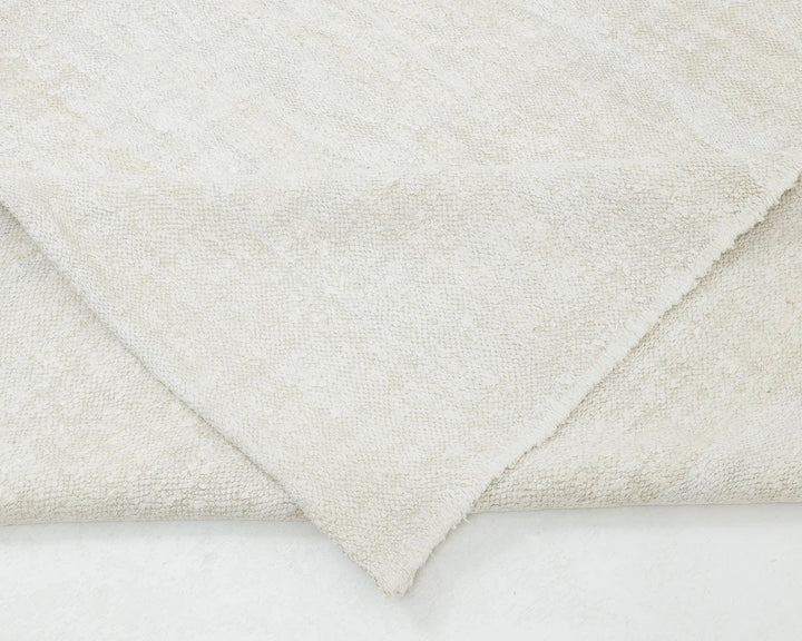 White Turkish Kilim Rug 9' 6" x 12' 1" Flat-Weave | No. VR23856